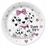 Tiere Charming Puppy Papierteller 8er-Set, 22,7 cm