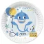 Geburtstag Blue Shark Happy Birthday Pappteller 8 Stück 22,7 cm
