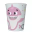 Geburtstag Pink Shark Happy Birthday Pappbecher 8 Stk. 250 ml