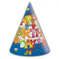 Geburtstag Kokliko Happy Birthday Partyhut, Kegel 6 Stk