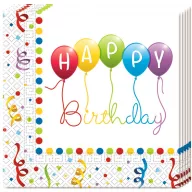   Geburtstag Streamers Happy Birthday Serviette 20 Stk 33x33 cm