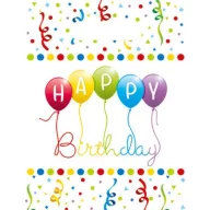 Geburtstag Streamers Happy Birthday Geschenktüte, 6er Pack