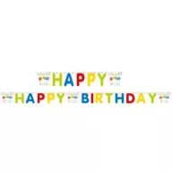 Geburtstag Streamers Happy Birthday Schild 200 cm