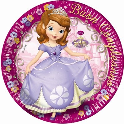 Disney Sofia First Pappteller 8 Stk. 23 cm