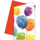 Ballon Sparkling Party Einladung 6er Set