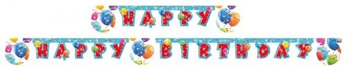 Sparkling Balloons Luftballon Happy Birthday Banner 200 cm
