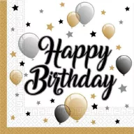   Geburtstag Milestone Happy Birthday Servietten 20 Stk 33x33 cm