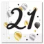 Geburtstag Milestone Happy Birthday 21 Serviette 20 Stk 33x33 cm
