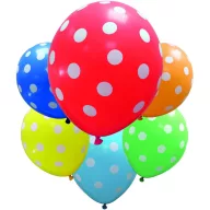 Farbe Dots, gepunkteter Ballon, 6er-Set