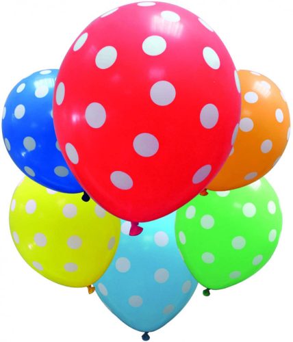 Farbe Dots, gepunkteter Ballon, 6er-Set