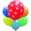Farbe Dots, gepunkteter Ballon, 6er-Set
