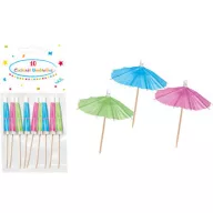 Farbe Schirm-Cocktail Rührstäbchen 10er Pack