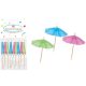 Farbe Schirm-Cocktail Rührstäbchen 10er Pack