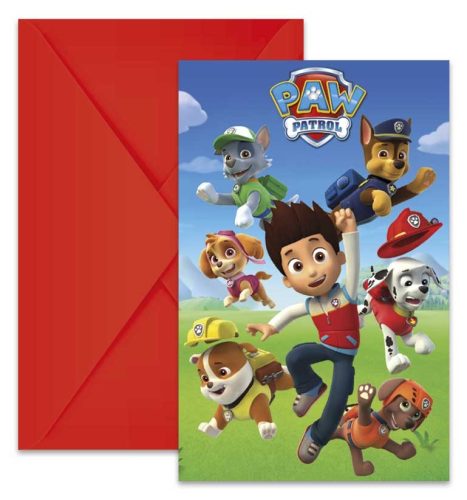 Paw Patrol Ready For Action Party Einladung 6 Stk.