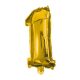 Gold, Gold mini Nummer 1 Folienballon 33 cm