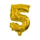 Gold, Gold mini Nummer 5 Folienballon 31 cm