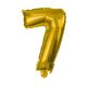 Nummer Gold, Gold Mini Nummer 7 Folienballon 33 cm
