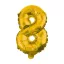 Nummer Gold, Gold Mini Nummer 8 Folienballon 33 cm