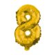 Nummer Gold, Gold Mini Nummer 8 Folienballon 33 cm