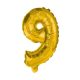Gold, Gold mini Nummer 9 Folienballon 35 cm