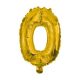 Gold, Gold mini Nummer 0 Folienballon 33 cm