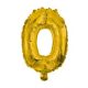 Nummer Gold, Mini-Zahl 0 Folienballon 33 cm