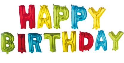 Happy Birthday Multicolour FolienLuftballon