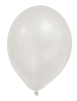 metallic White Pastel Ballon, Luftballon 8 Stück