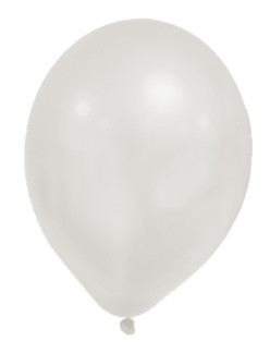 Farbe Metallic Weißer Pastellballon, 8 Stück