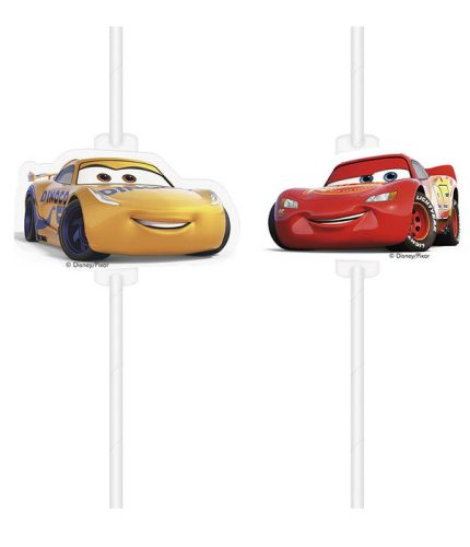 Disney Cars 3 Papierstrohe 4 Stücke Set
