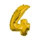 Nummer Gold, Riesen 4-Zahlen-Folienballon 85 cm