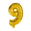 Nummer Gold, Riesen Gold Zahl 9 Folienballon 85 cm