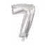 Nummer Riesen Nummer 7 Silber Folienballon 85 cm