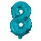 Mini 8 Blue Nummer Folienballon 32 cm