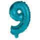 Nummer Mini Nummer 9 Blauer Folienballon 32 cm