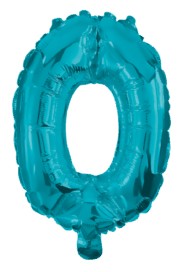 Mini 0 Blue Nummer Folienballon 32 cm