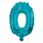 Nummer Mini 0 Blau Zahl Folienballon 32 cm