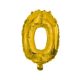 gold, Gold Nummer 0 Folienballon 10 cm