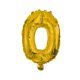 Nummer Gold, 0-förmiger Folienballon 10 cm