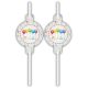 Geburtstag Streamers Happy Birthday Papierstrohhalm 4er-Set