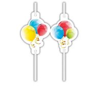 Ballon Sparkling Papierstrohhalm, 4er-Set