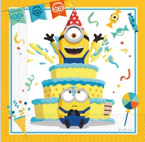 Minions The Rise of Gru Servietten 20 Stück 33x33 cm