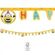 Minions The Rise of Gru Happy Birthday Schild FSC 2 m