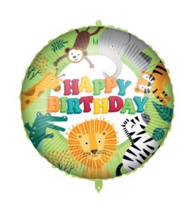 Happy Birthday Jungle Folienballon 46 cm