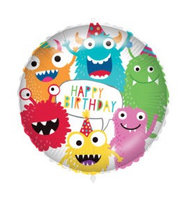 Happy Birthday Monsters Folienballon 46 cm