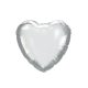 silver Heart , Silber Herz Folienballon 46 cm
