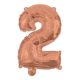 Nummer Rose Gold Nummer 2 Folienballon 95 cm