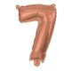 Nummer Rose Gold Nummer 7 Folienballon 95 cm
