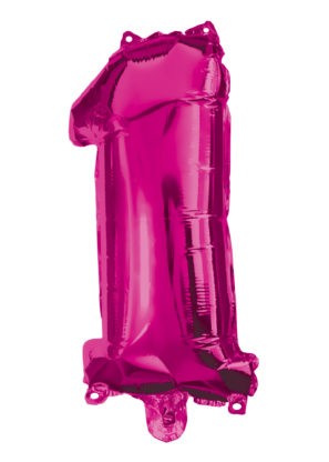 Hot Pink Nummer 1 Folienballon 95 cm