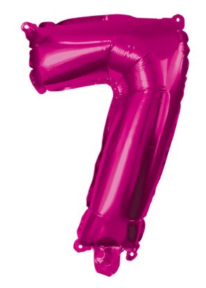 Hot Pink Nummer 7 Folienballon 95 cm